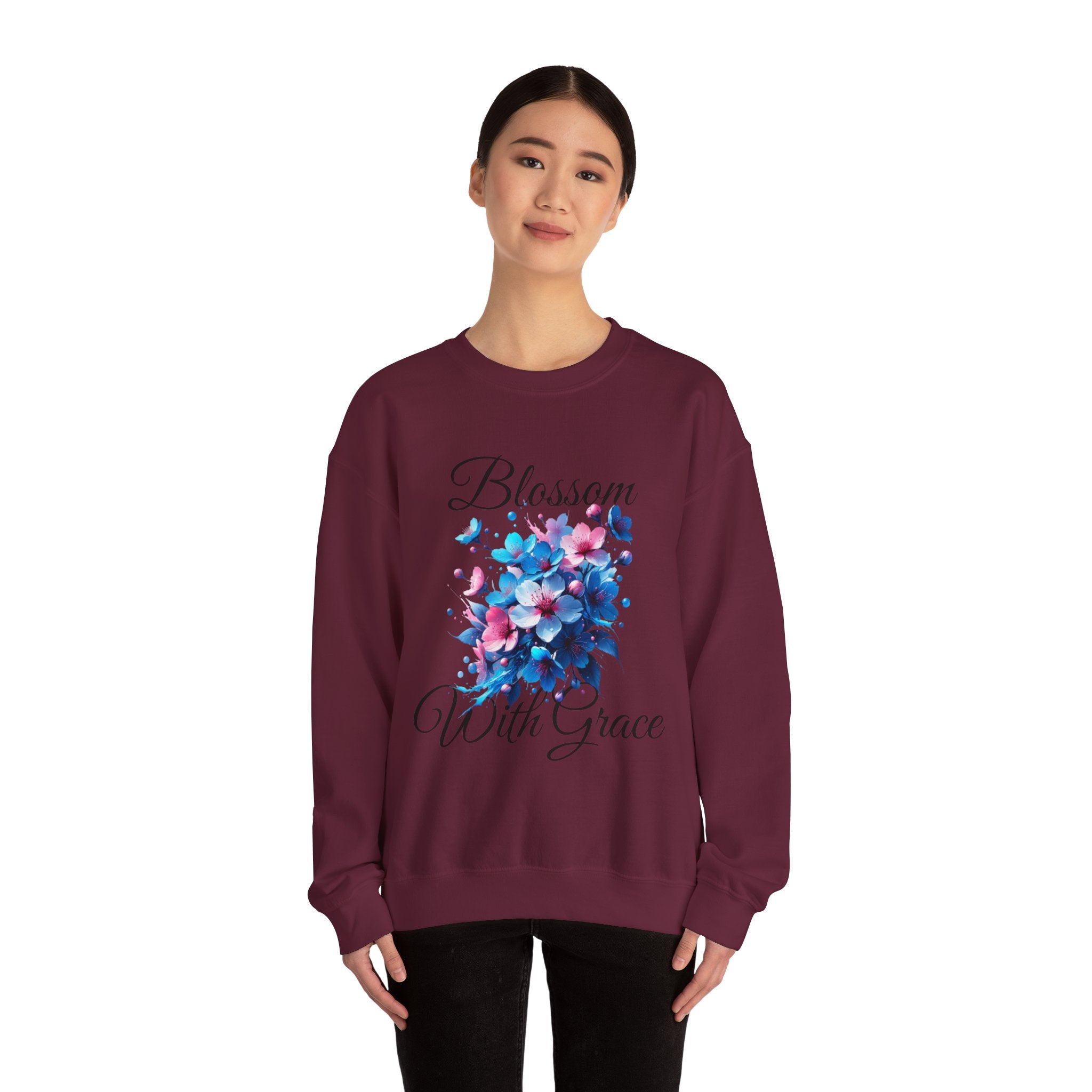 BLOSSOM Stylish Faith-Inspired Crewneck Sweatshirt
