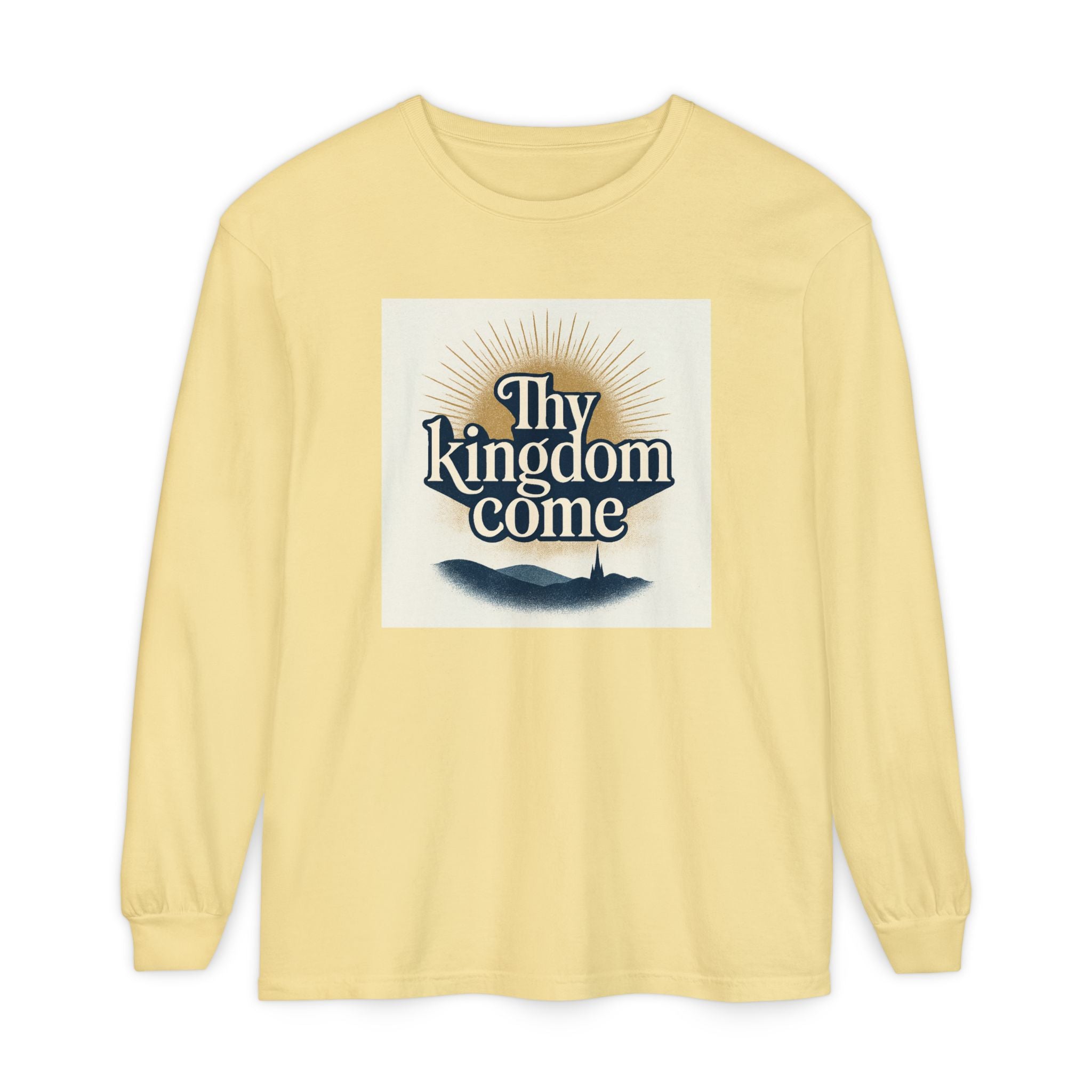 Send Me Garment-Dyed Long Sleeve Shirt - Here Am I! Send Me! Tee