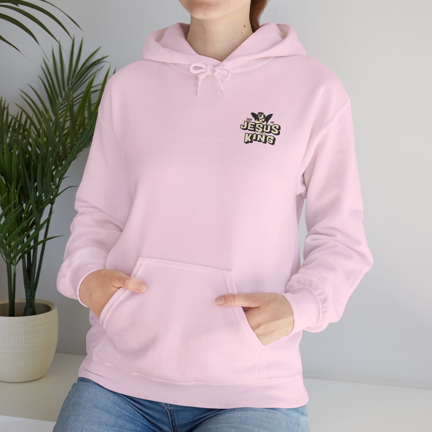 JESUS IS KING Motivational Hooded Sweatshirt