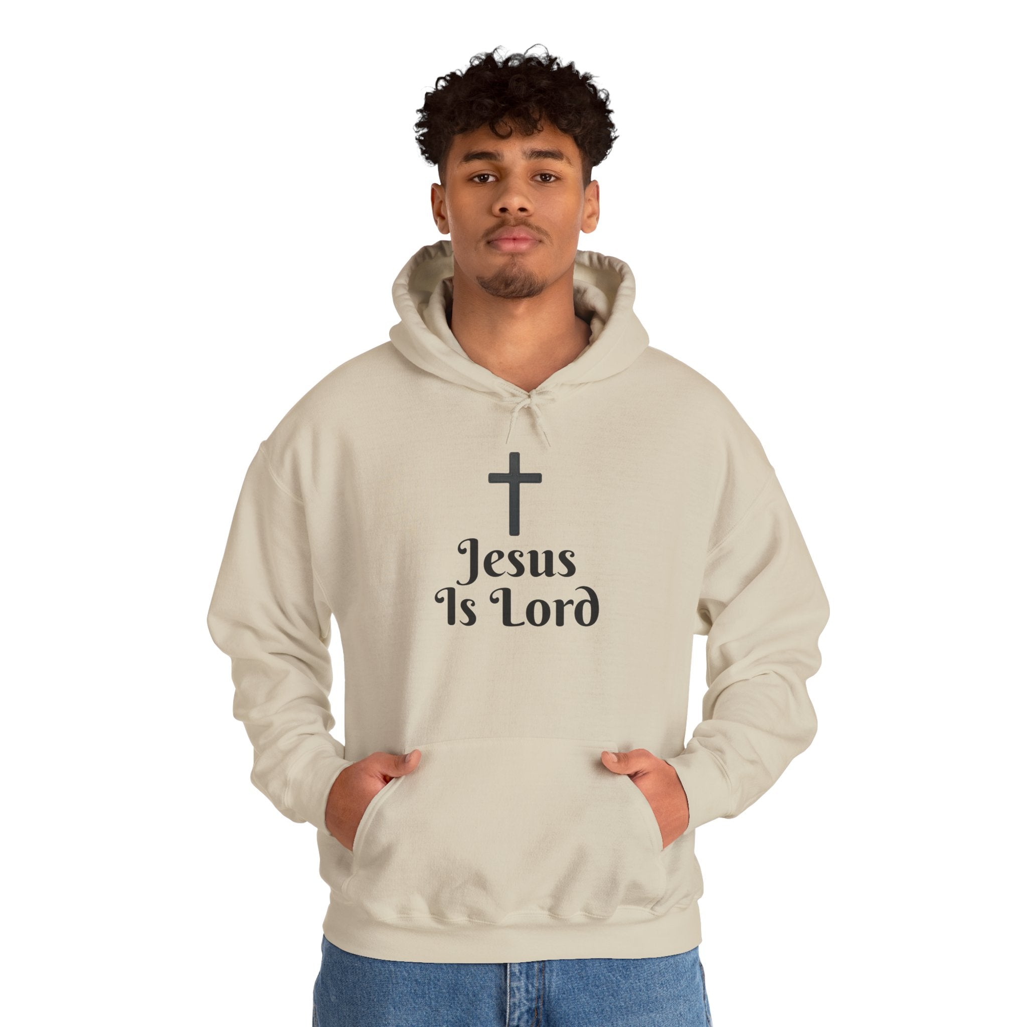 Jesus Is Lord Motivational Hooded Sweatshirt