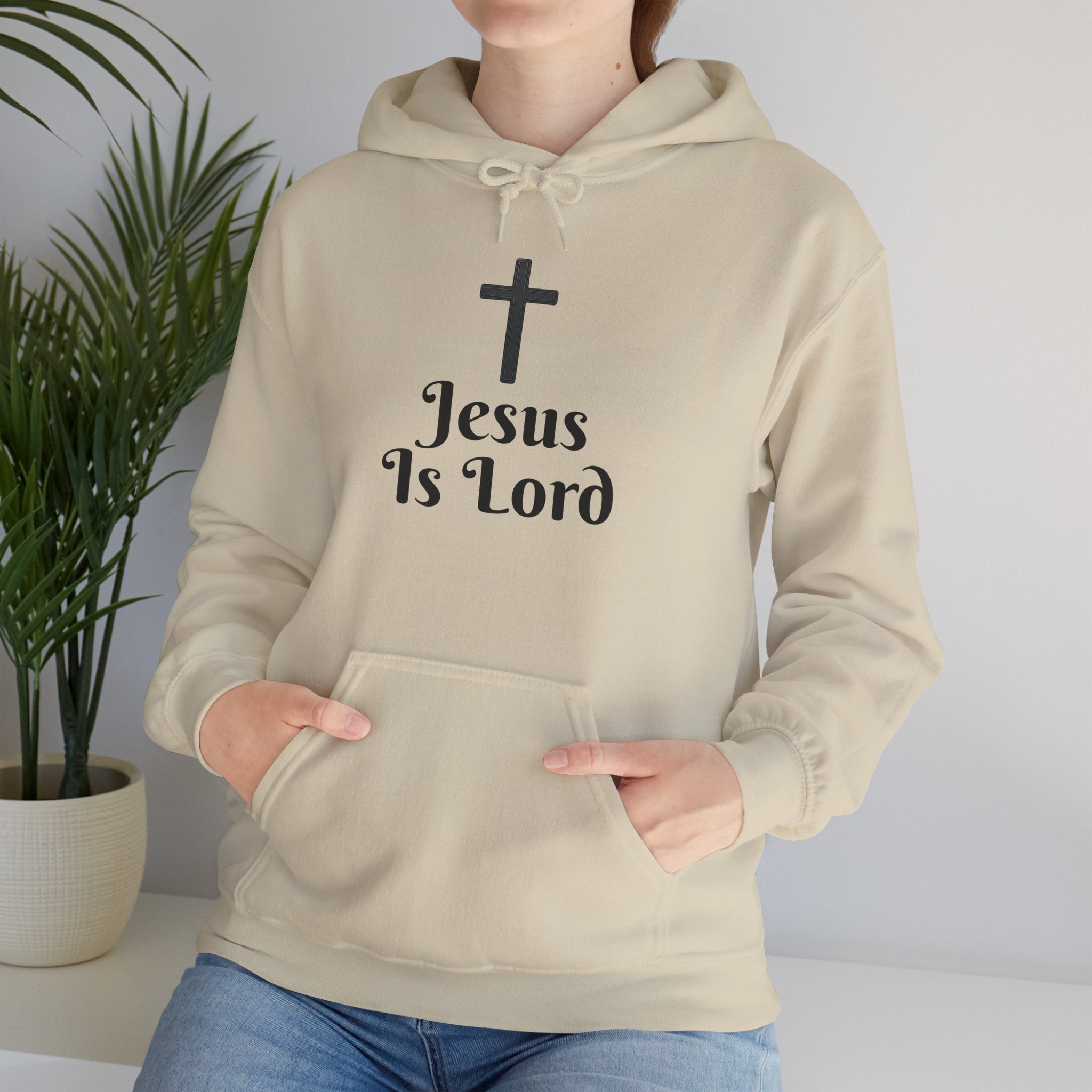 Jesus Is Lord Motivational Hooded Sweatshirt