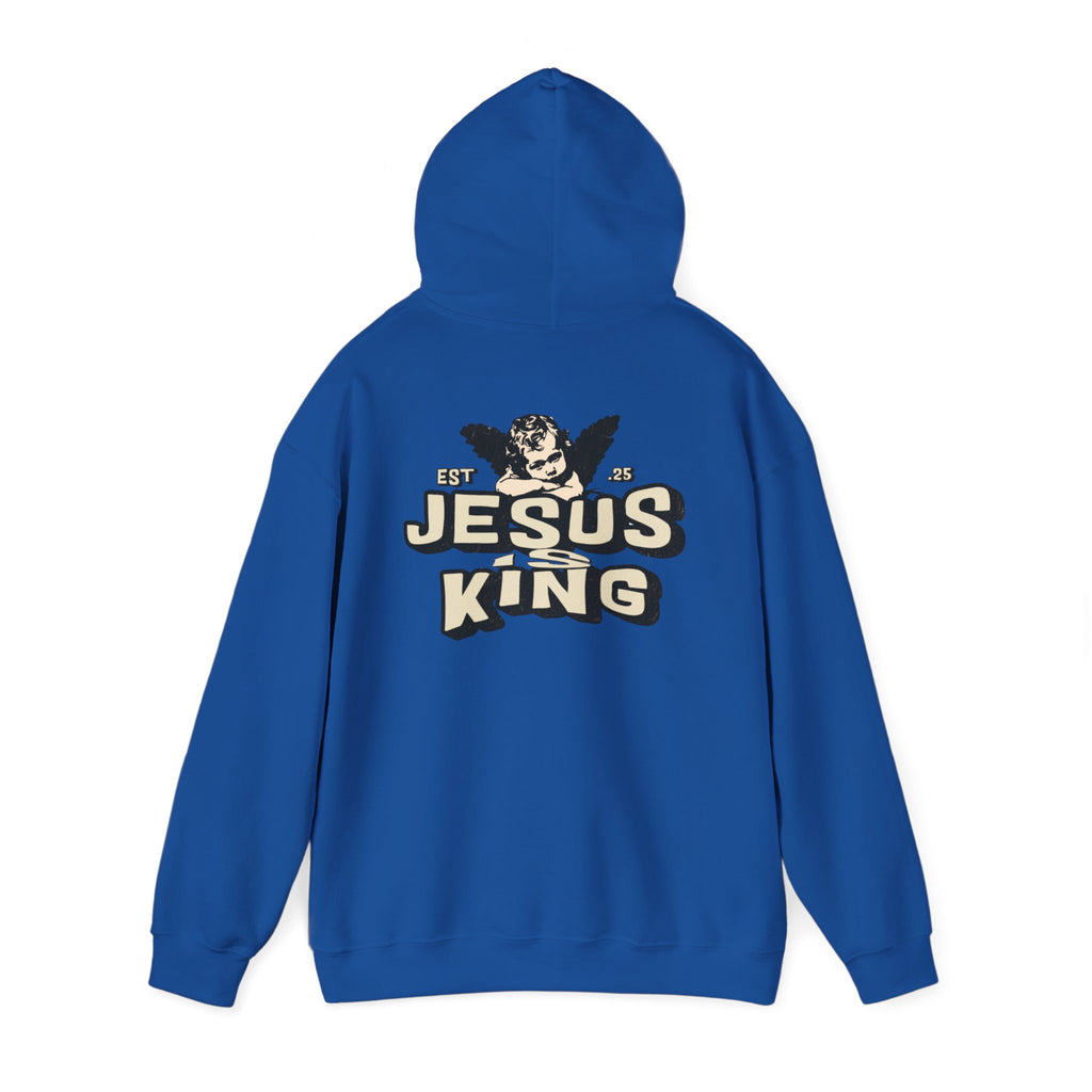 JESUS IS KING Motivational Hooded Sweatshirt
