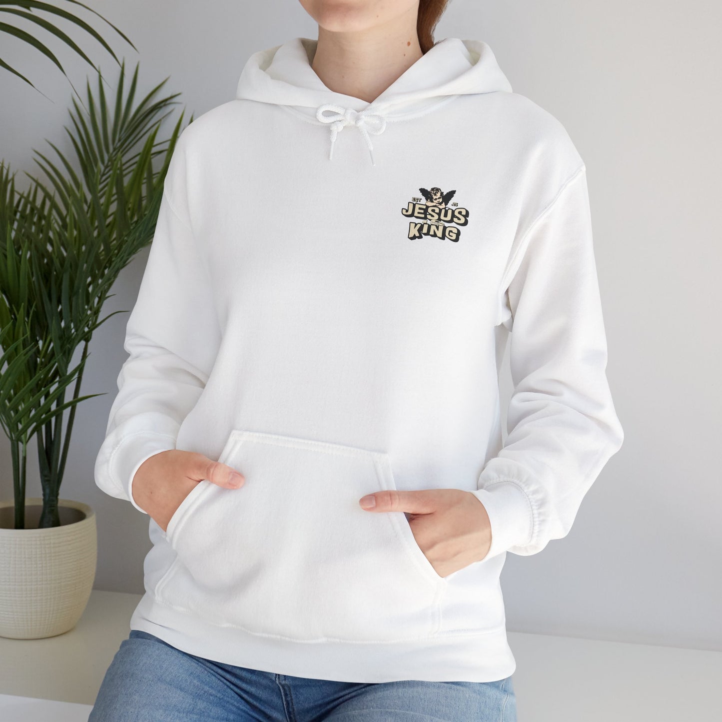 JESUS IS KING Motivational Hooded Sweatshirt