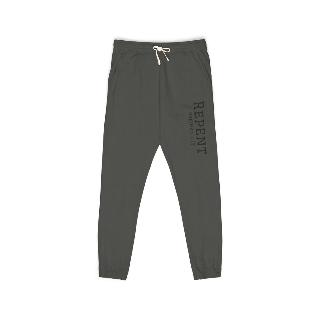 Repent Comfortable Garment-Dyed Fleece Sweatpants Unisex