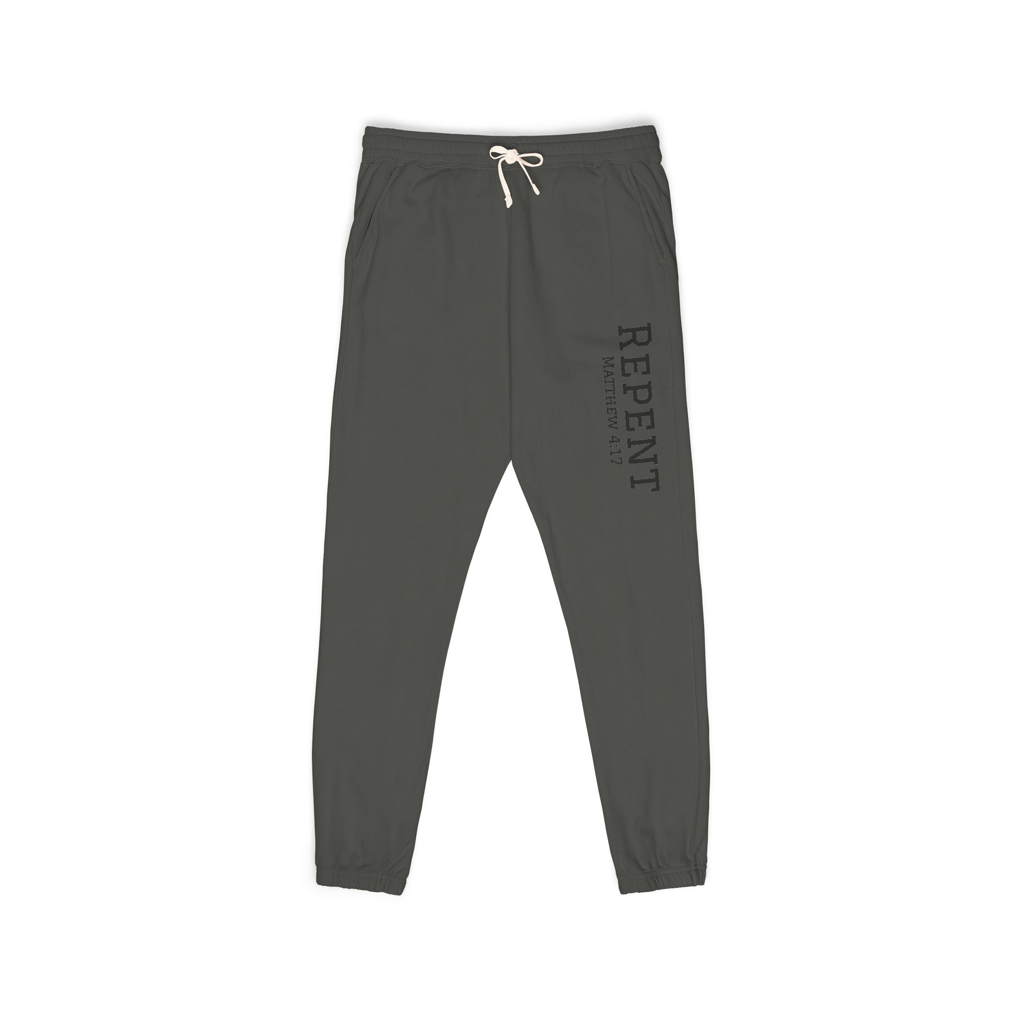 Repent Comfortable Garment-Dyed Fleece Sweatpants Unisex