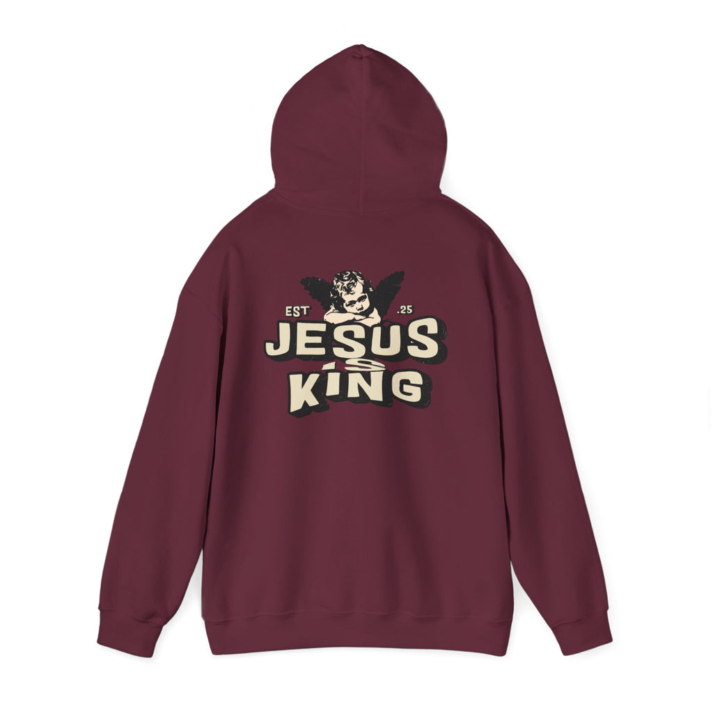 JESUS IS KING Motivational Hooded Sweatshirt