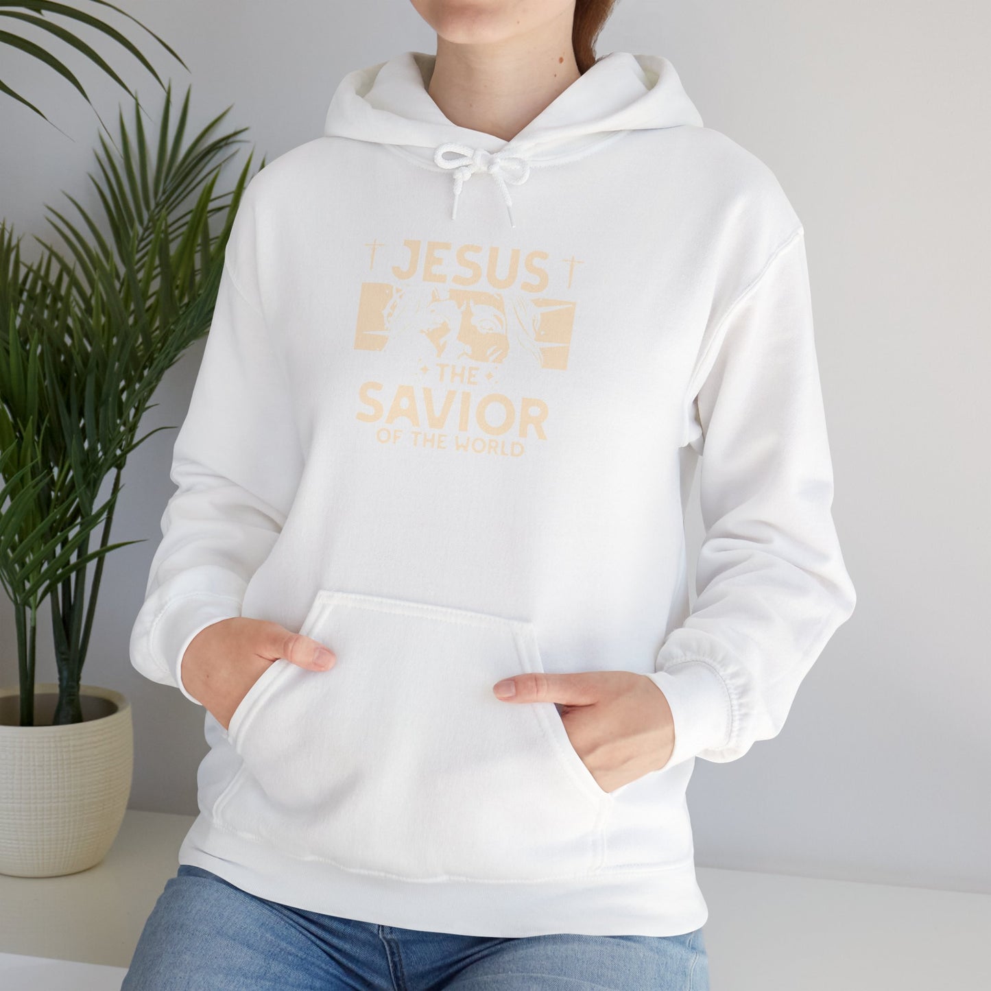 JESUS SAVIOR  Motivational Hooded Sweatshirt