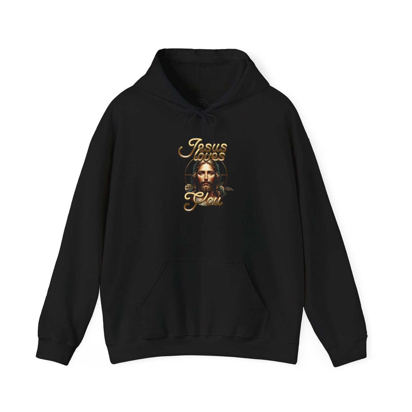 JESUS LOVES YOU Motivational Hooded Sweatshirt