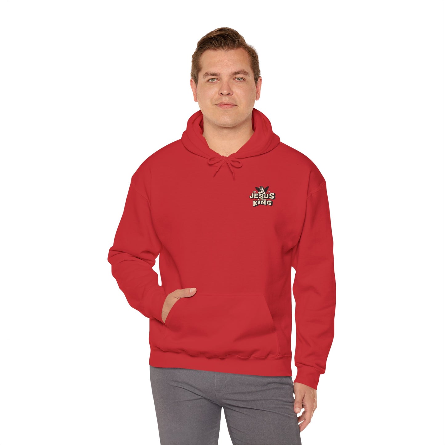 JESUS IS KING Motivational Hooded Sweatshirt