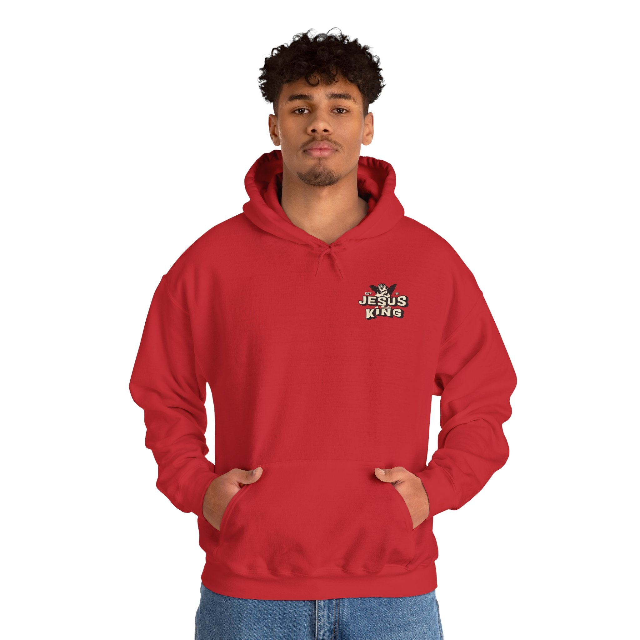 JESUS IS KING Motivational Hooded Sweatshirt