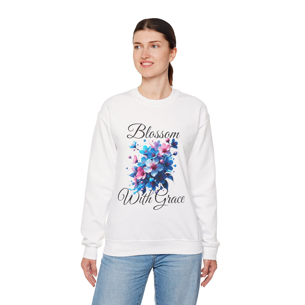 BLOSSOM Stylish Faith-Inspired Crewneck Sweatshirt