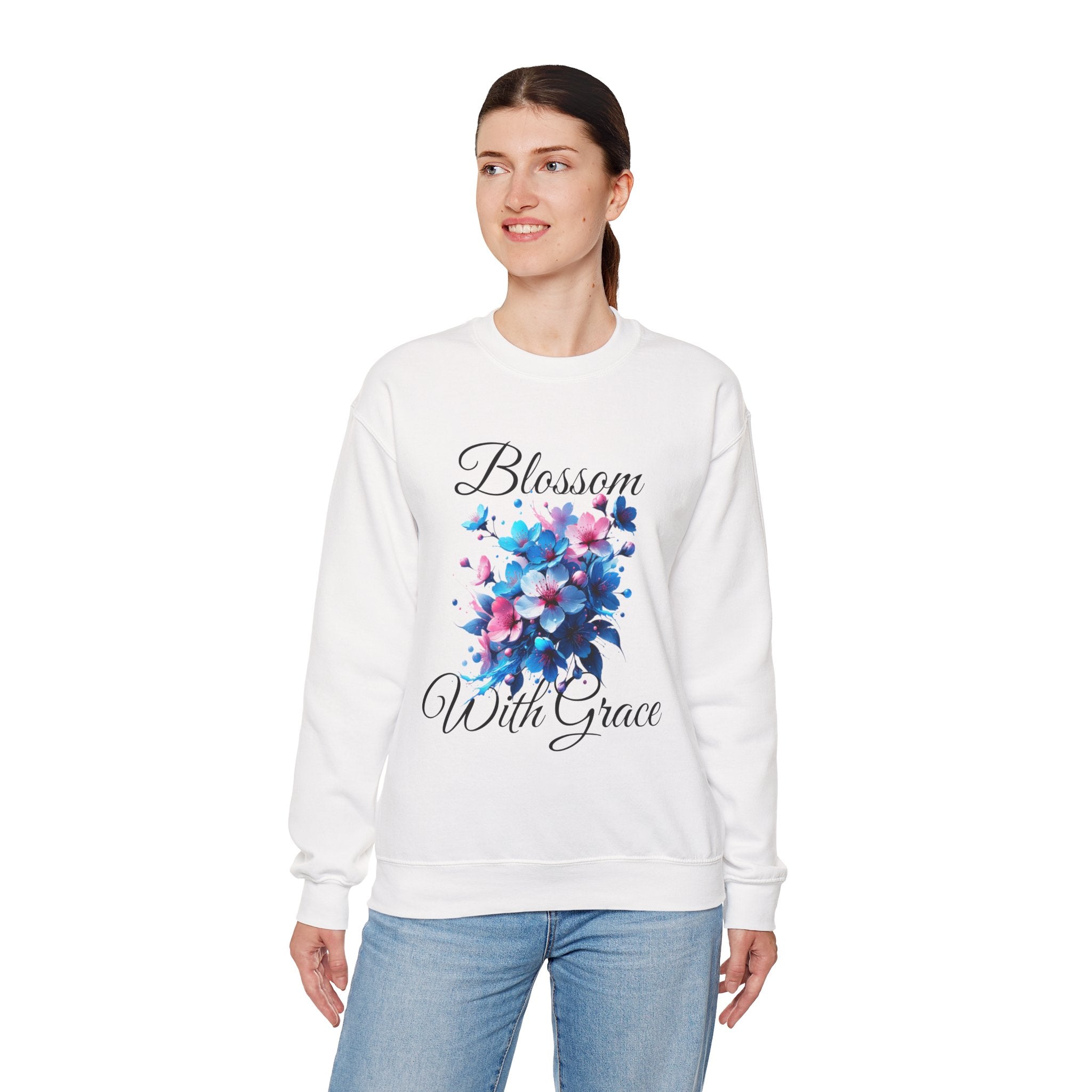 BLOSSOM Stylish Faith-Inspired Crewneck Sweatshirt