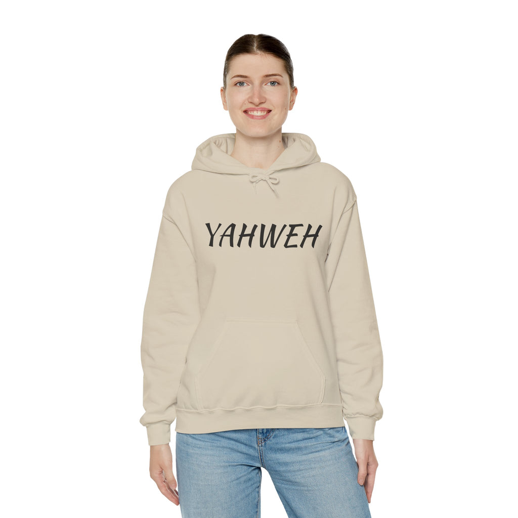 YAHWEH Unisex Heavy Blend™ Hooded Sweatshirt, Cozy Faith Hoodie, Casual Spiritual Sweatshirt, Gift for Believers, Religious Apparel