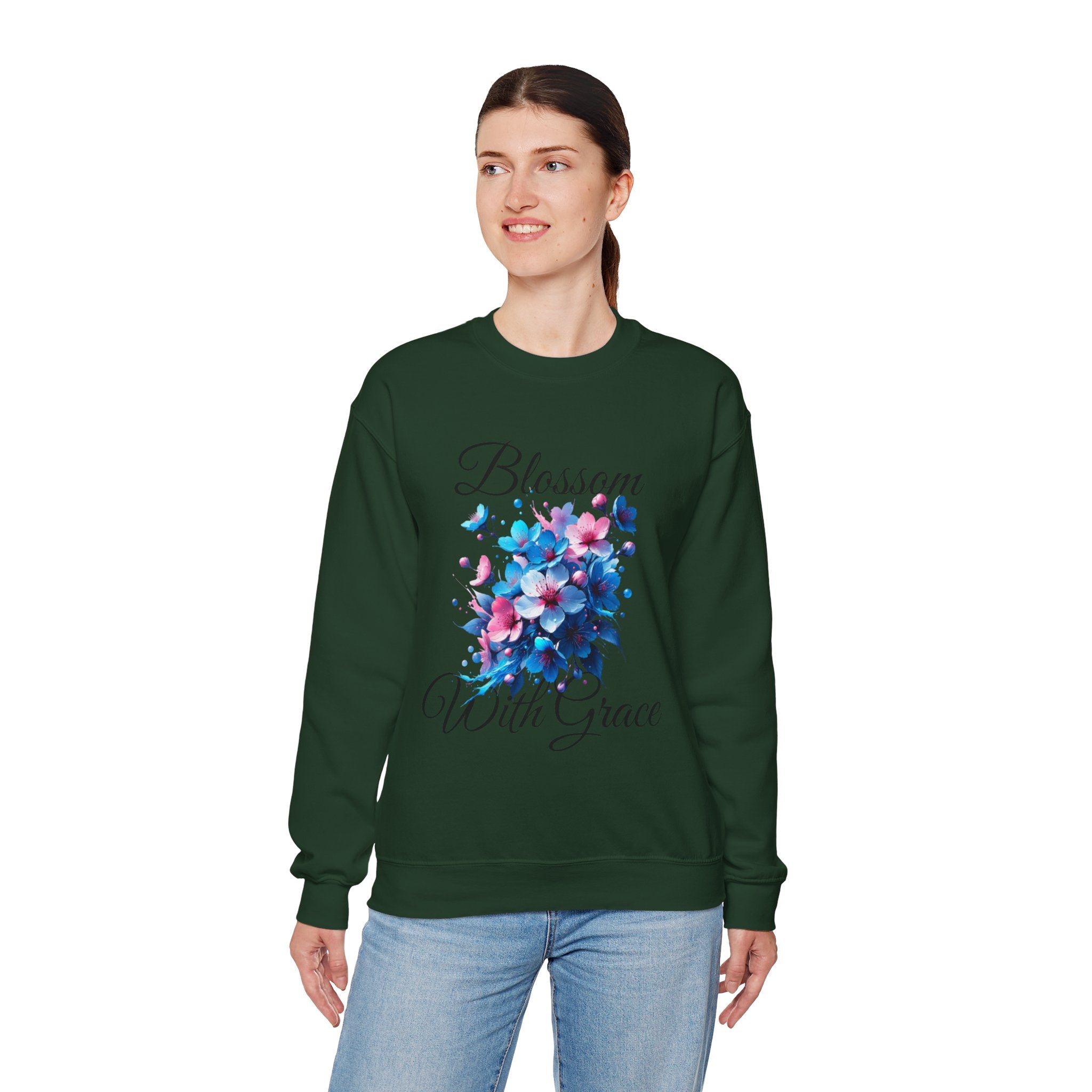 BLOSSOM Stylish Faith-Inspired Crewneck Sweatshirt