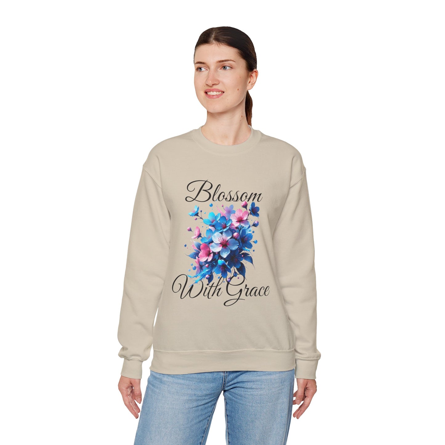 BLOSSOM Stylish Faith-Inspired Crewneck Sweatshirt