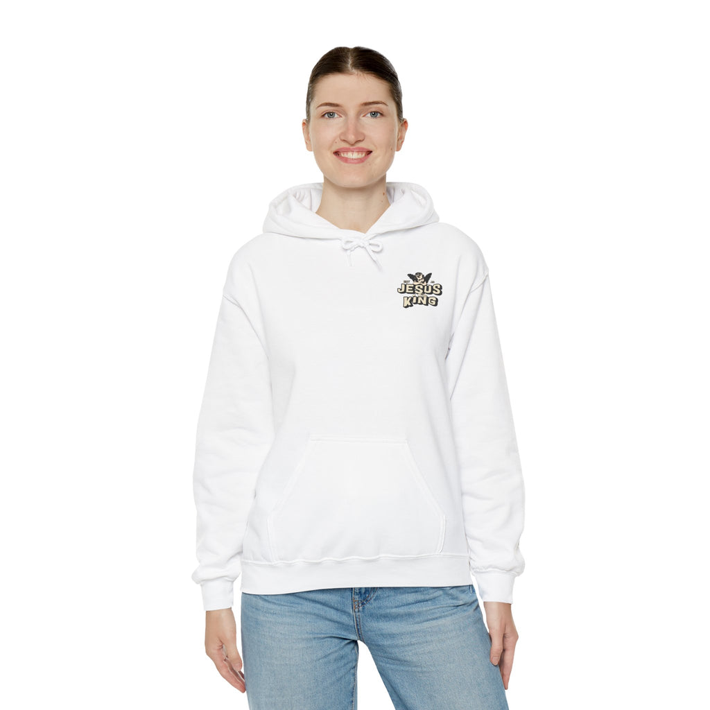 JESUS IS KING Motivational Hooded Sweatshirt