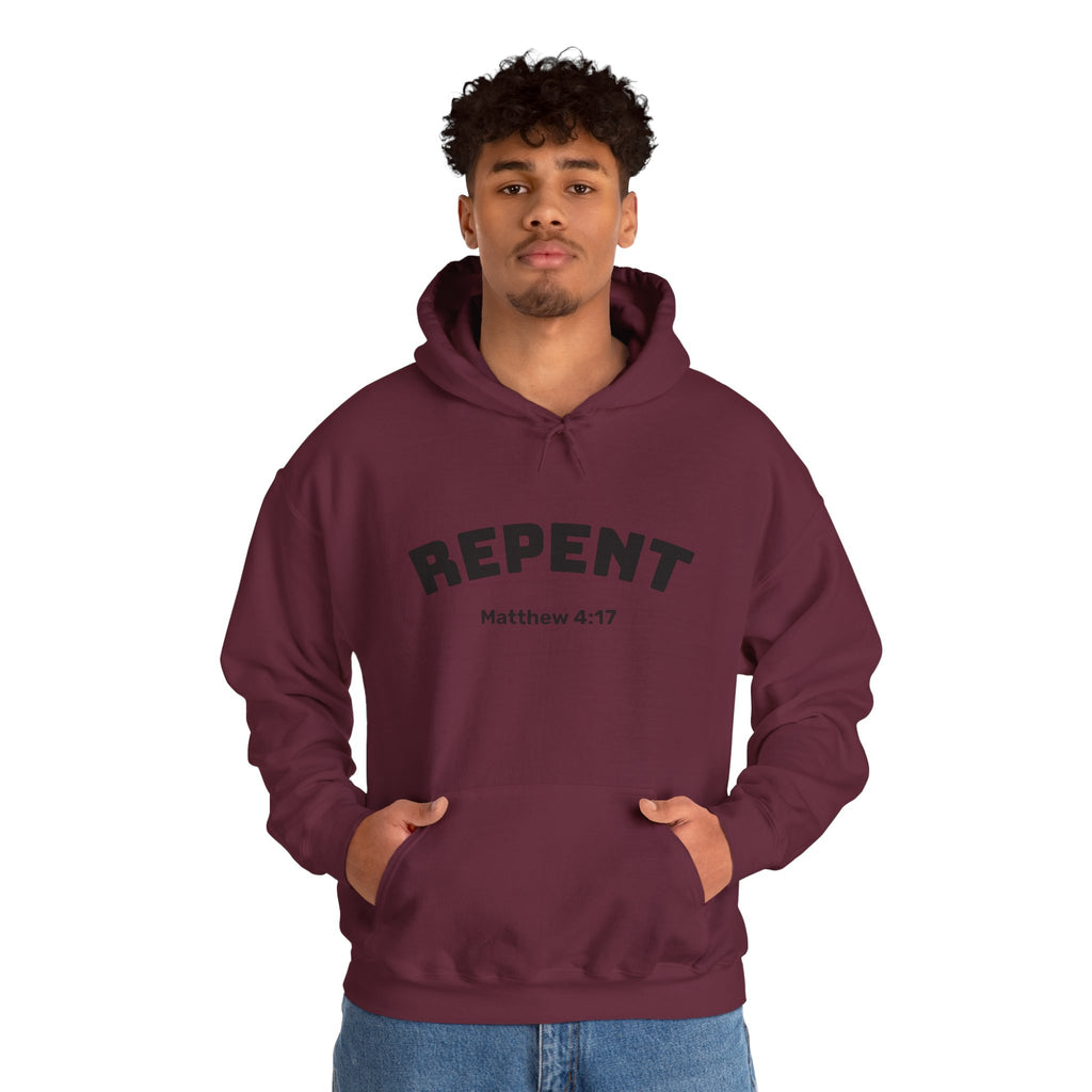 Repent Motivational Hooded Sweatshirt