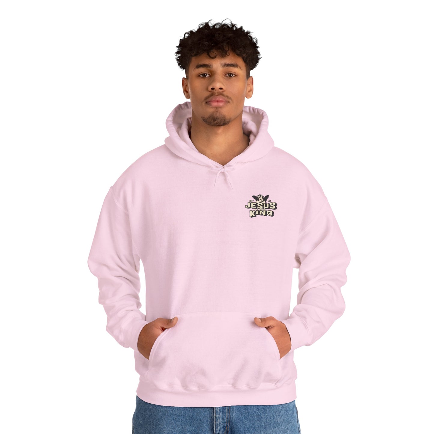 JESUS IS KING Motivational Hooded Sweatshirt