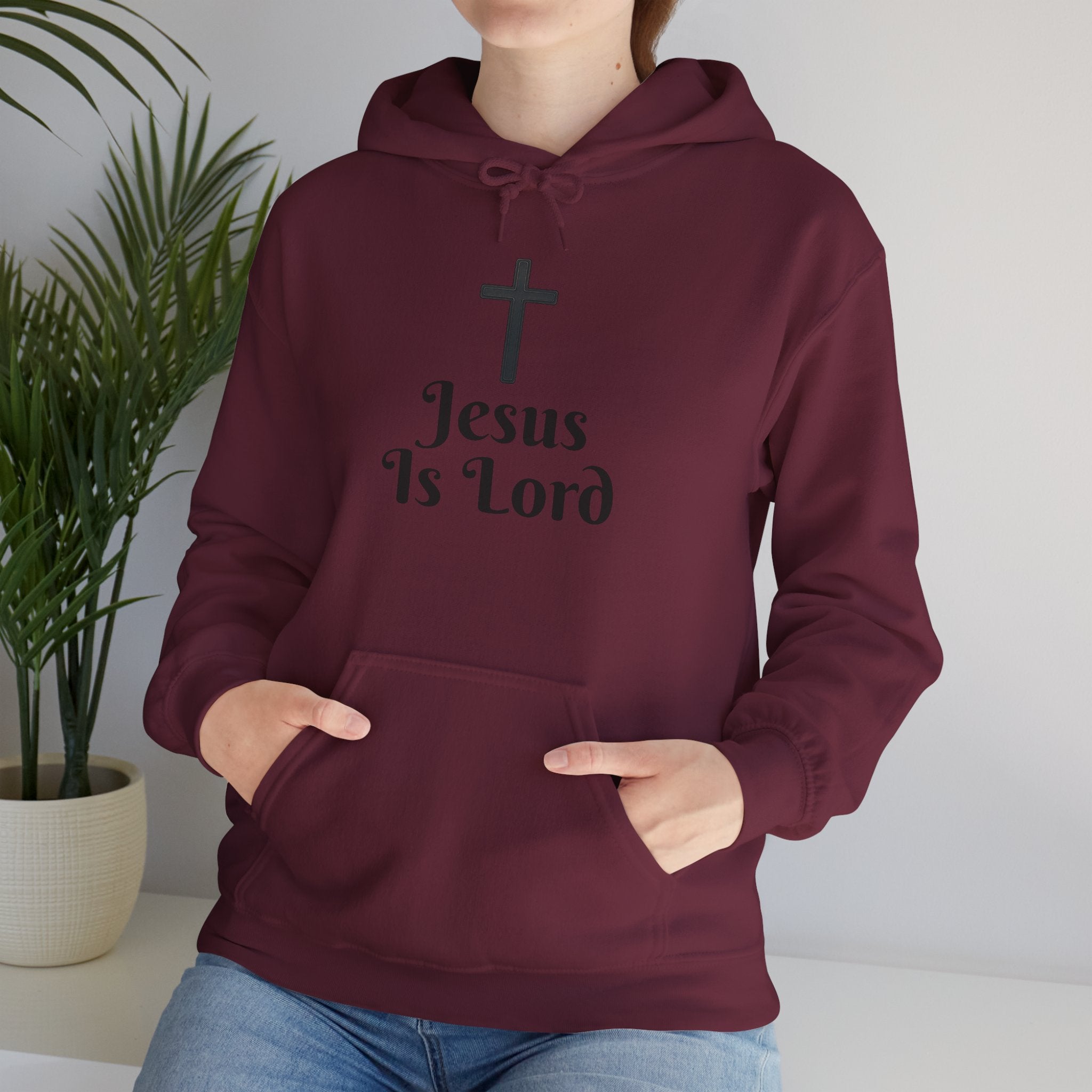 Jesus Is Lord Motivational Hooded Sweatshirt