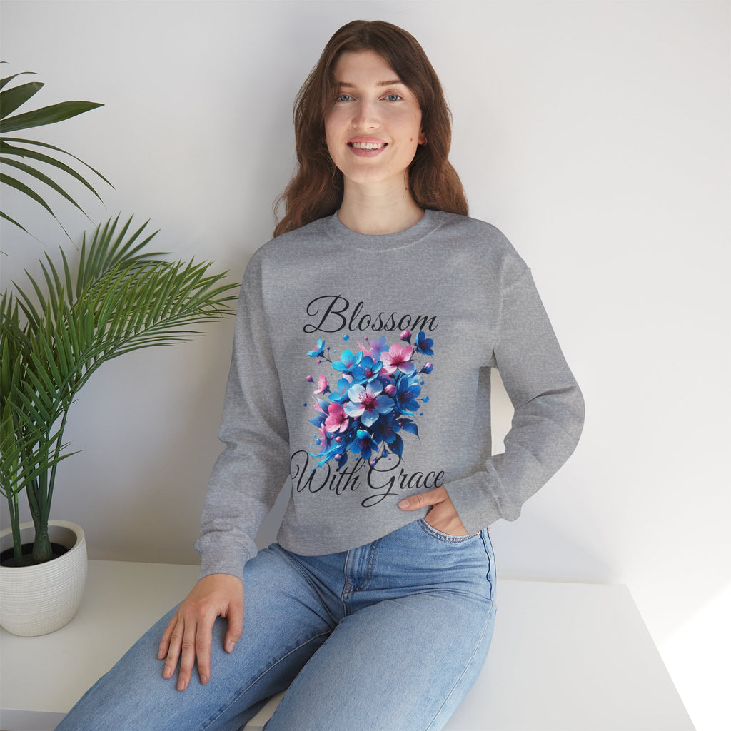 BLOSSOM Stylish Faith-Inspired Crewneck Sweatshirt