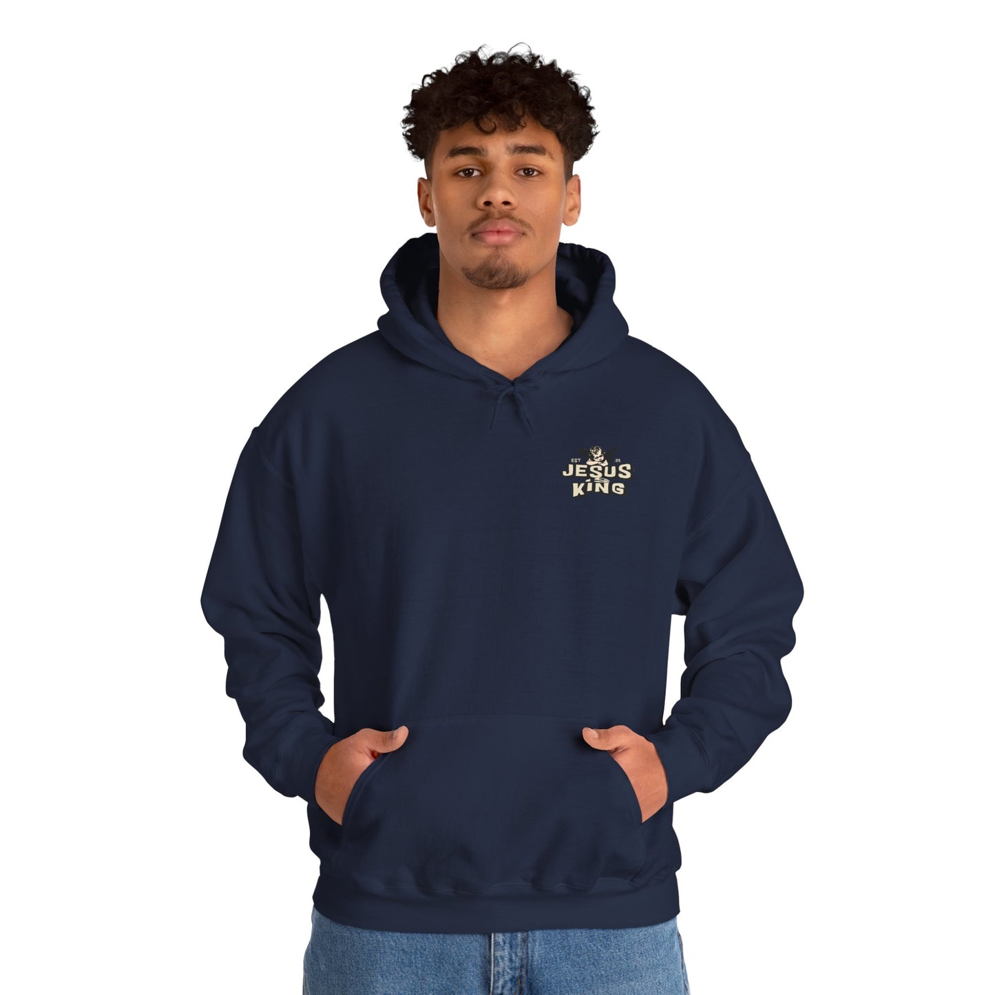 JESUS IS KING Motivational Hooded Sweatshirt