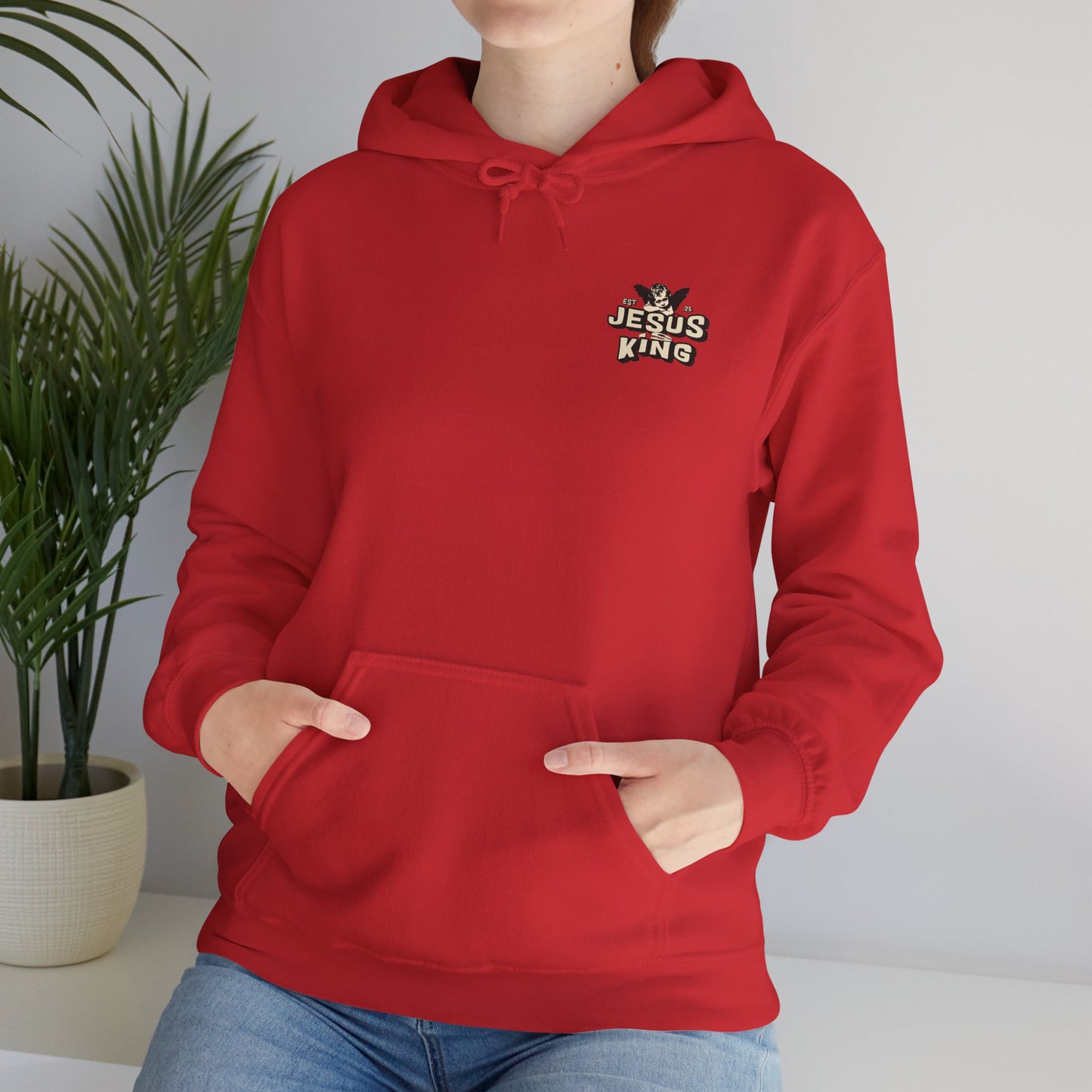JESUS IS KING Motivational Hooded Sweatshirt
