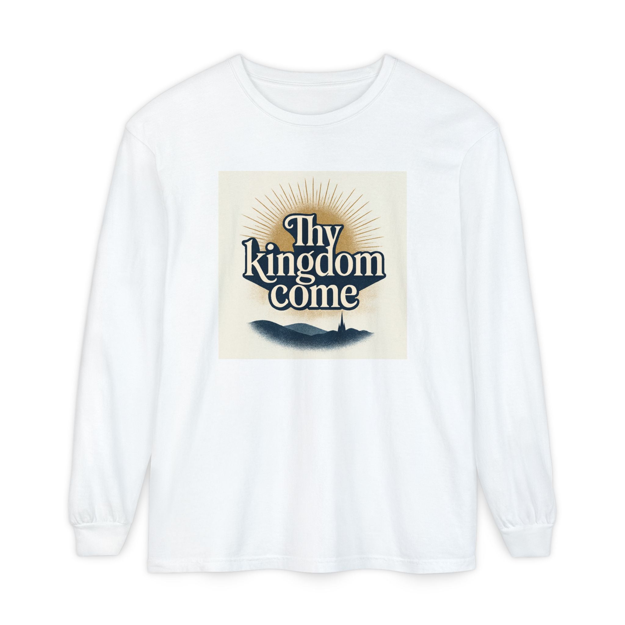 Send Me Garment-Dyed Long Sleeve Shirt - Here Am I! Send Me! Tee