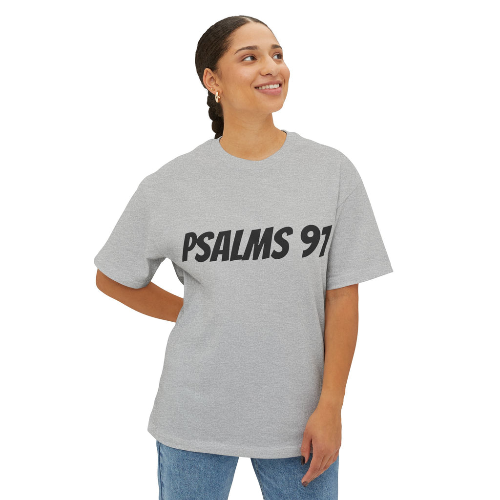 Psalms 91 Unisex Oversized Tee, Casual Wear, Christian Apparel, Gift for Believers, Everyday Statement Shirt