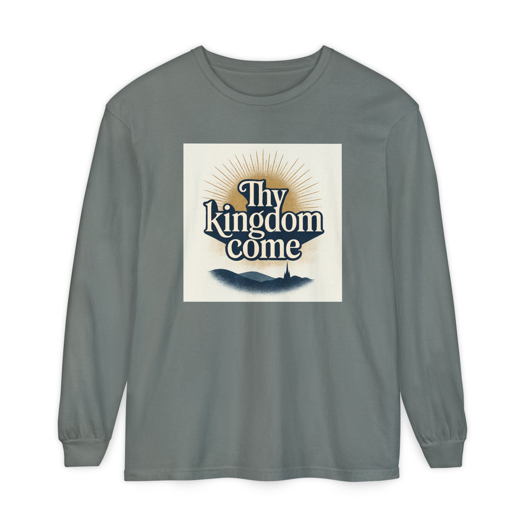 Send Me Garment-Dyed Long Sleeve Shirt - Here Am I! Send Me! Tee