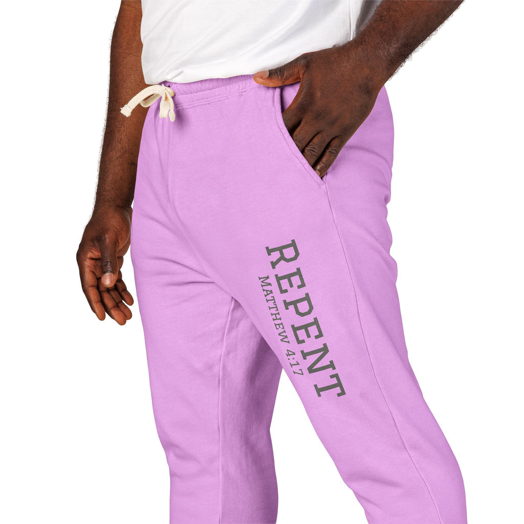 Repent Comfortable Garment-Dyed Fleece Sweatpants Unisex