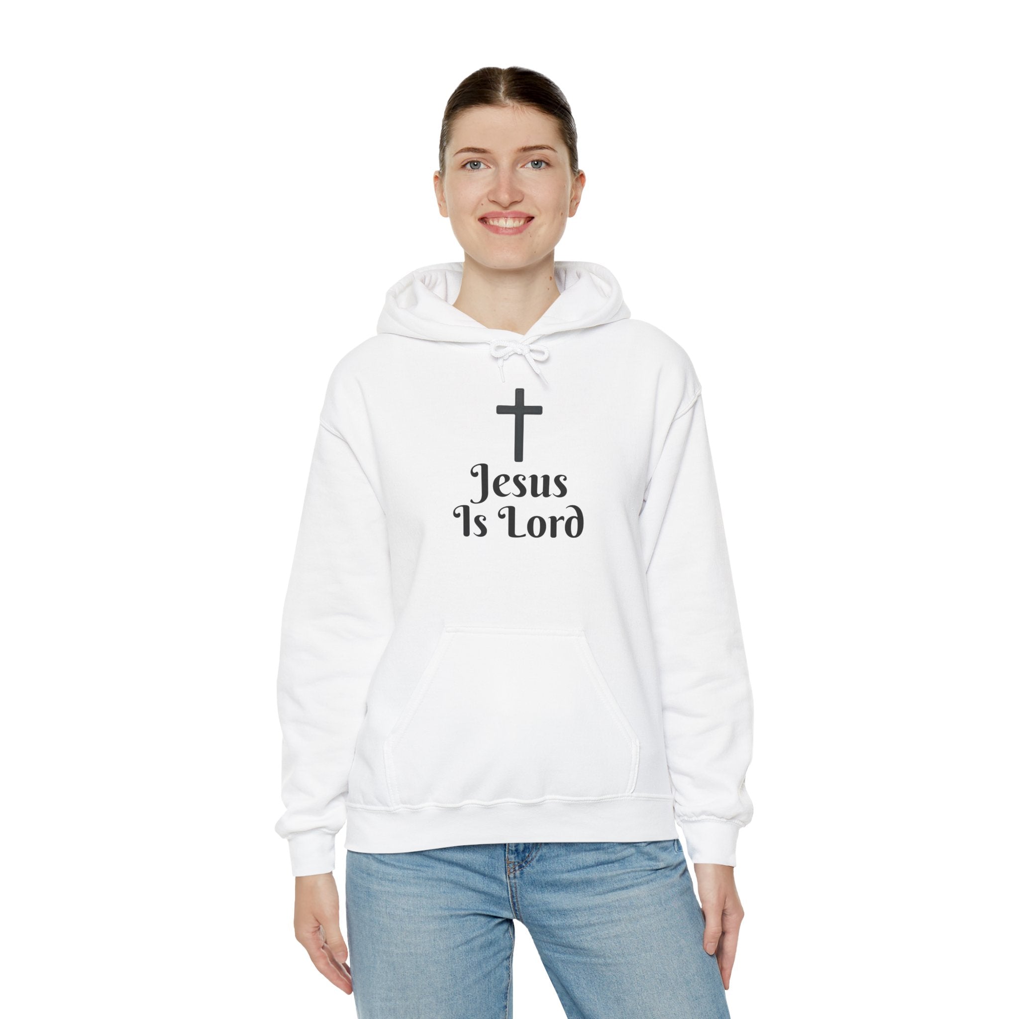 Jesus Is Lord Motivational Hooded Sweatshirt