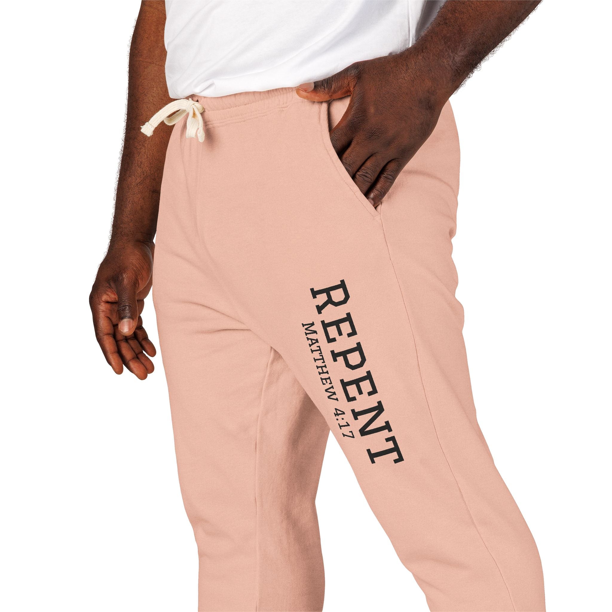 Repent Comfortable Garment-Dyed Fleece Sweatpants Unisex