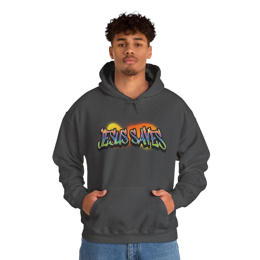 JESUS SAVES Motivational Hooded Sweatshirt