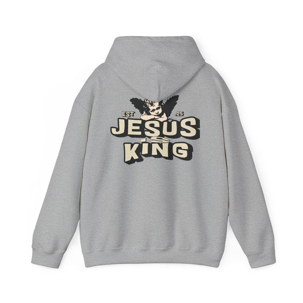 JESUS IS KING Motivational Hooded Sweatshirt
