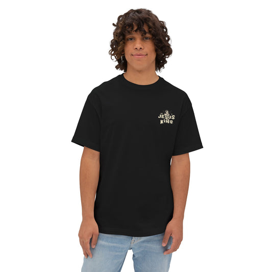 Jesus King Unisex Oversized Tee - Casual Outing, Spiritual Gift, Sunday Service, Inspirational Fashion, Trendy Lifestyle
