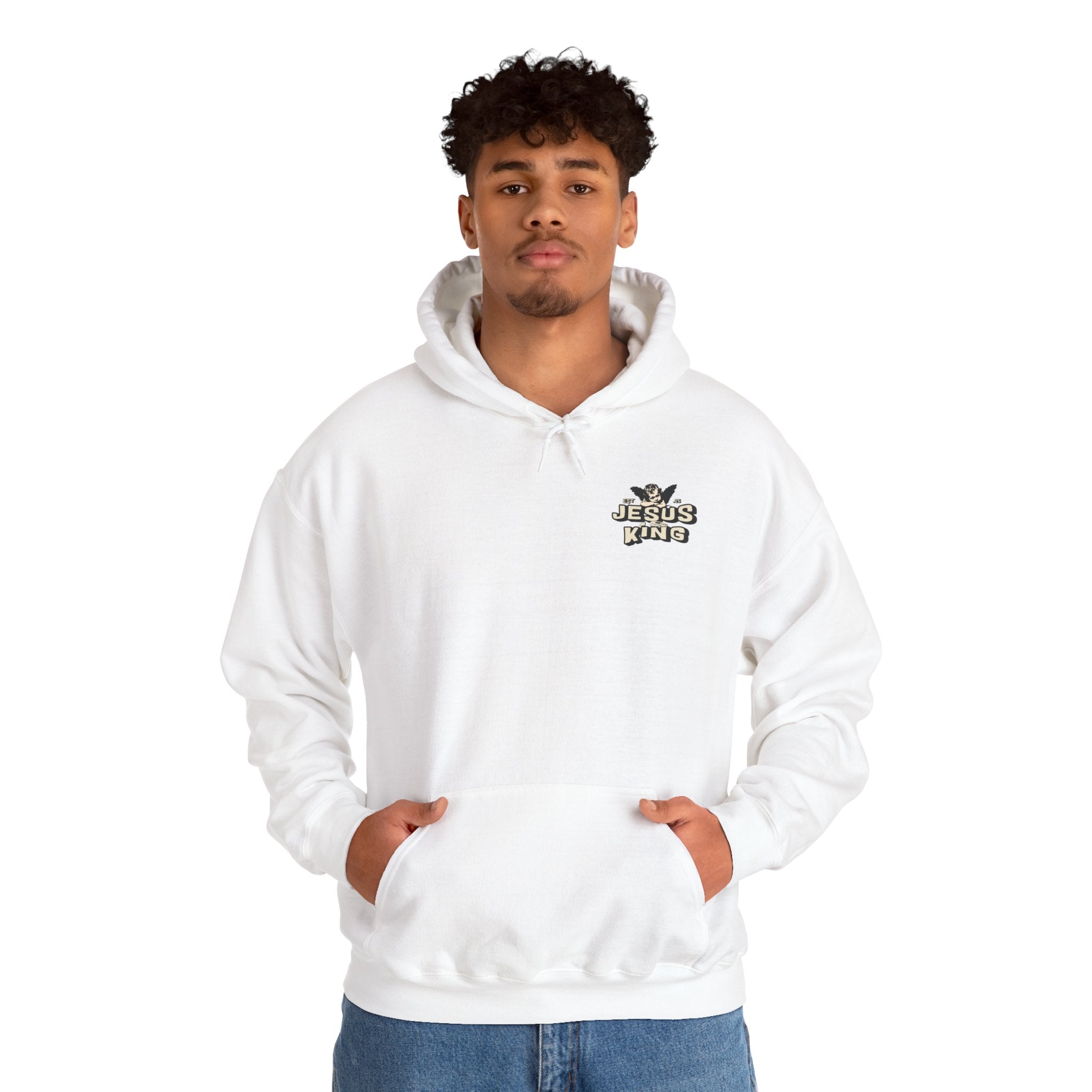 JESUS IS KING Motivational Hooded Sweatshirt