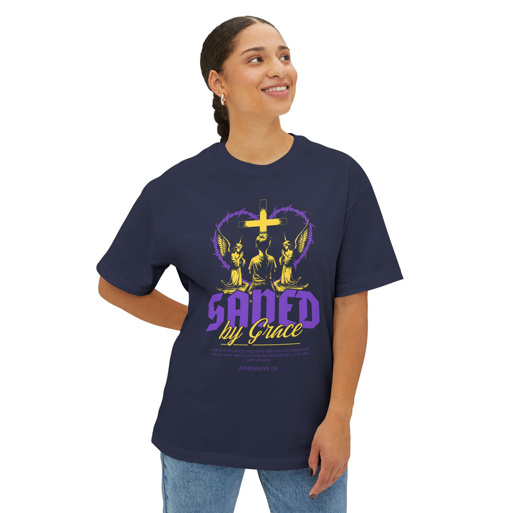 SAVED BY GRACE Unisex Oversized Tee