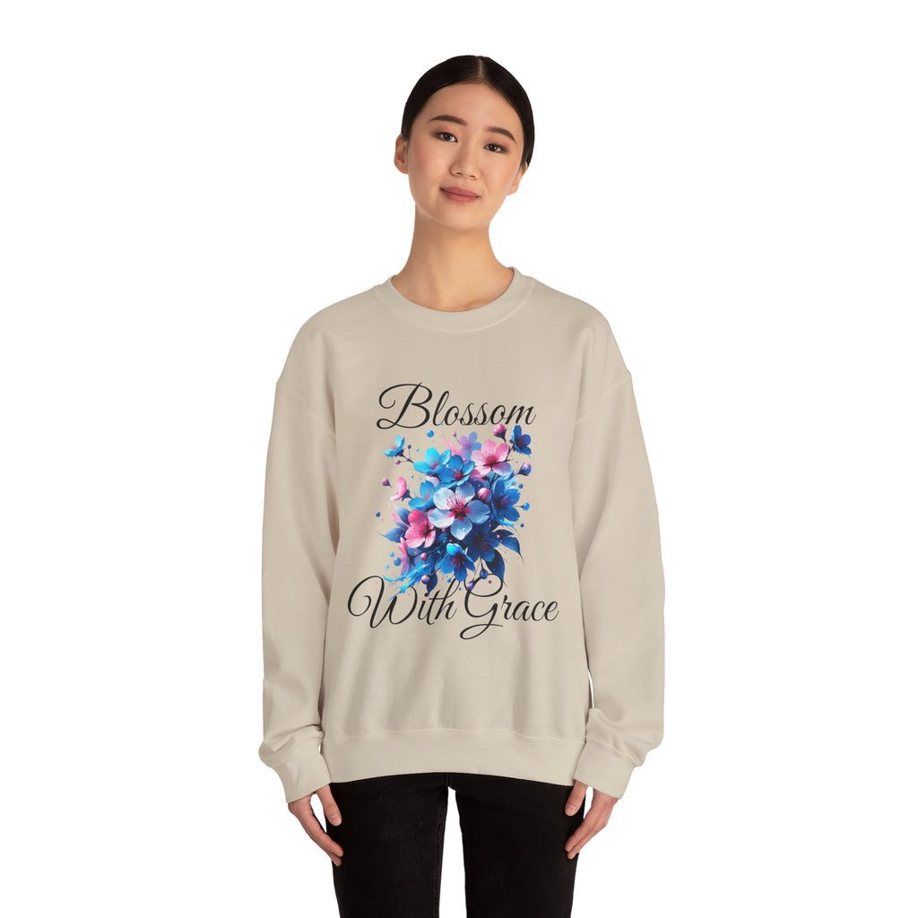 BLOSSOM Stylish Faith-Inspired Crewneck Sweatshirt