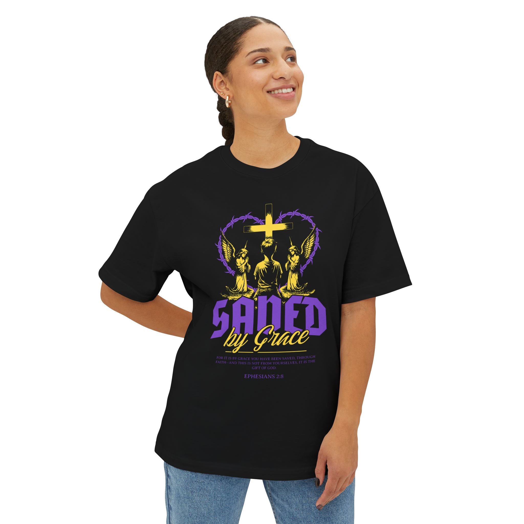 SAVED BY GRACE Unisex Oversized Tee