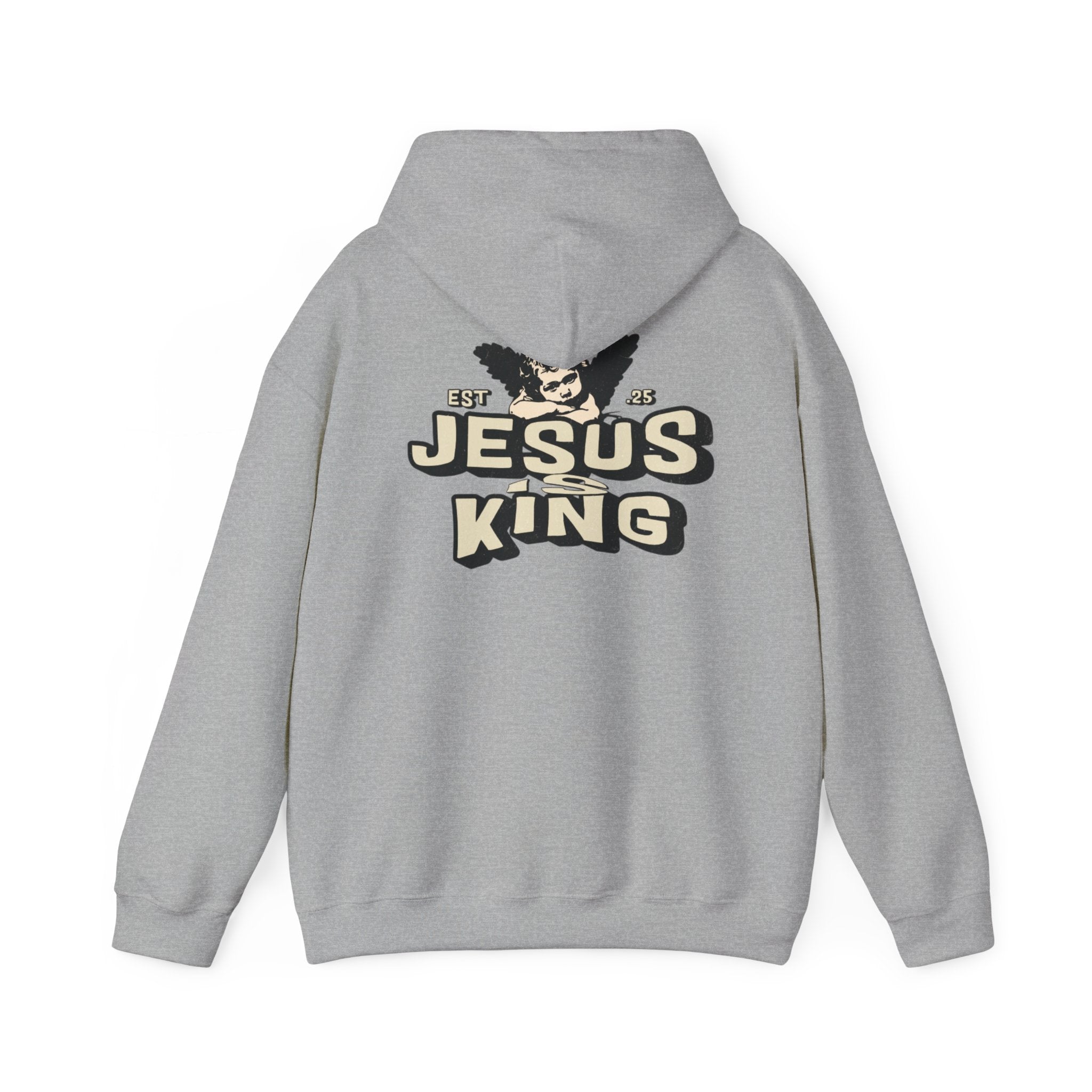 JESUS IS KING Motivational Hooded Sweatshirt