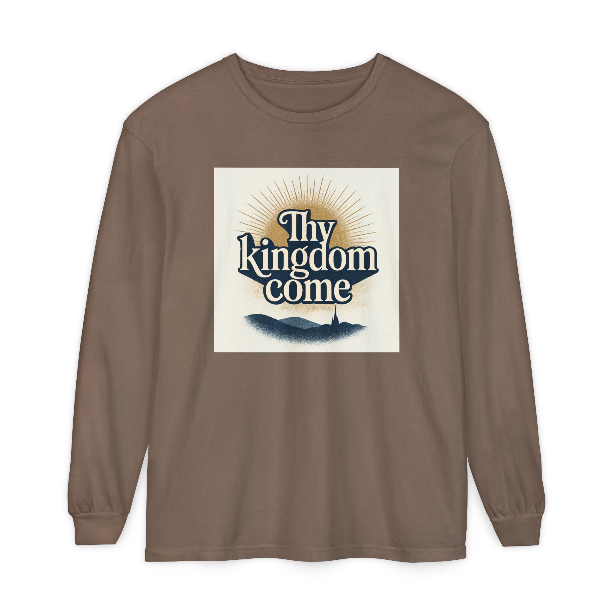 Send Me Garment-Dyed Long Sleeve Shirt - Here Am I! Send Me! Tee