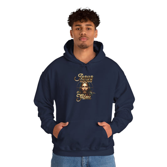 JESUS LOVES YOU Motivational Hooded Sweatshirt