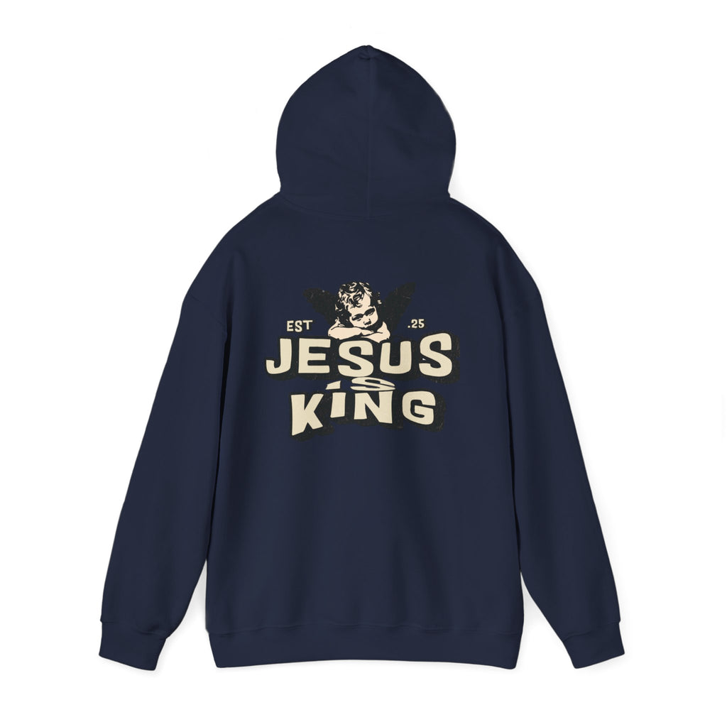 JESUS IS KING Motivational Hooded Sweatshirt