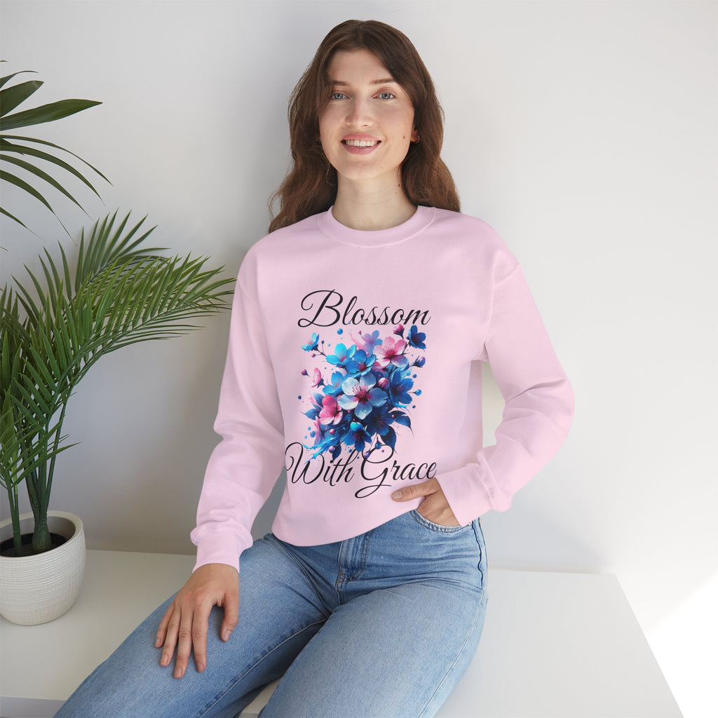 BLOSSOM Stylish Faith-Inspired Crewneck Sweatshirt