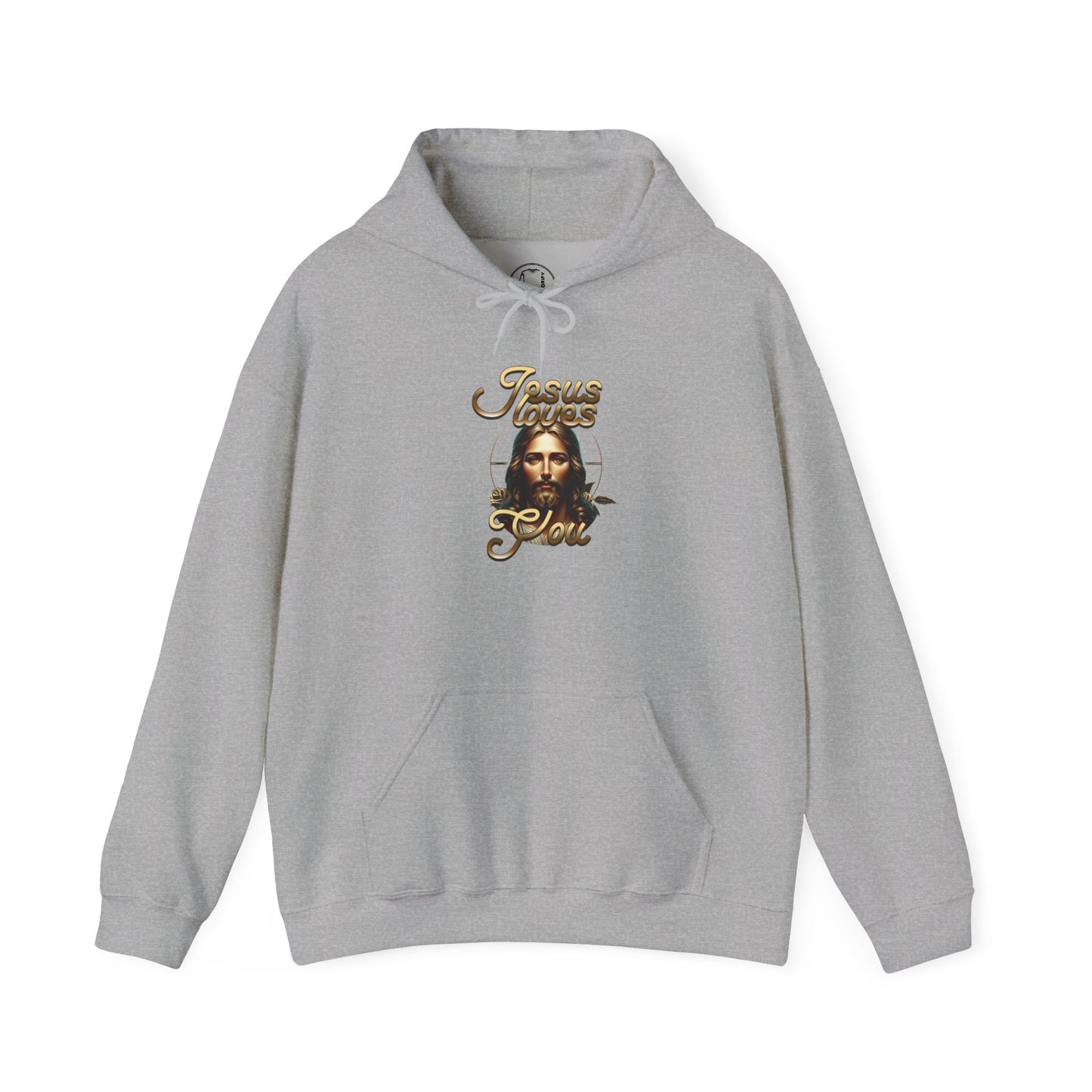 JESUS LOVES YOU Motivational Hooded Sweatshirt