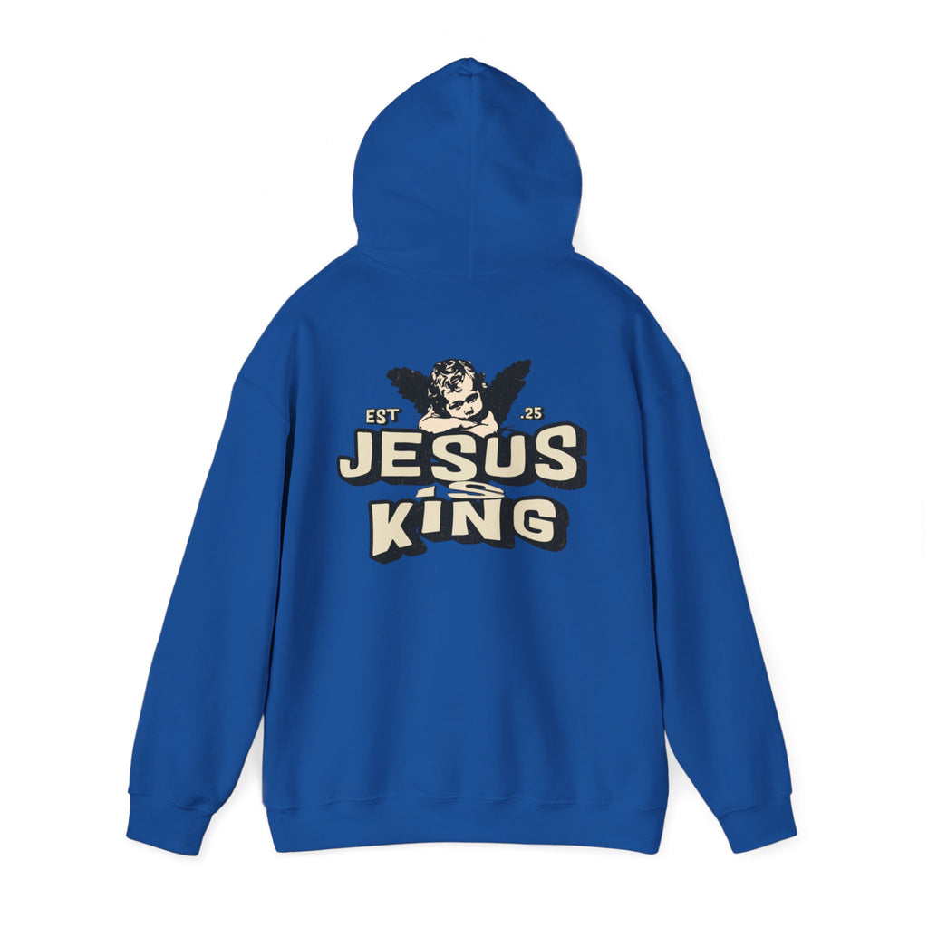 JESUS IS KING Motivational Hooded Sweatshirt