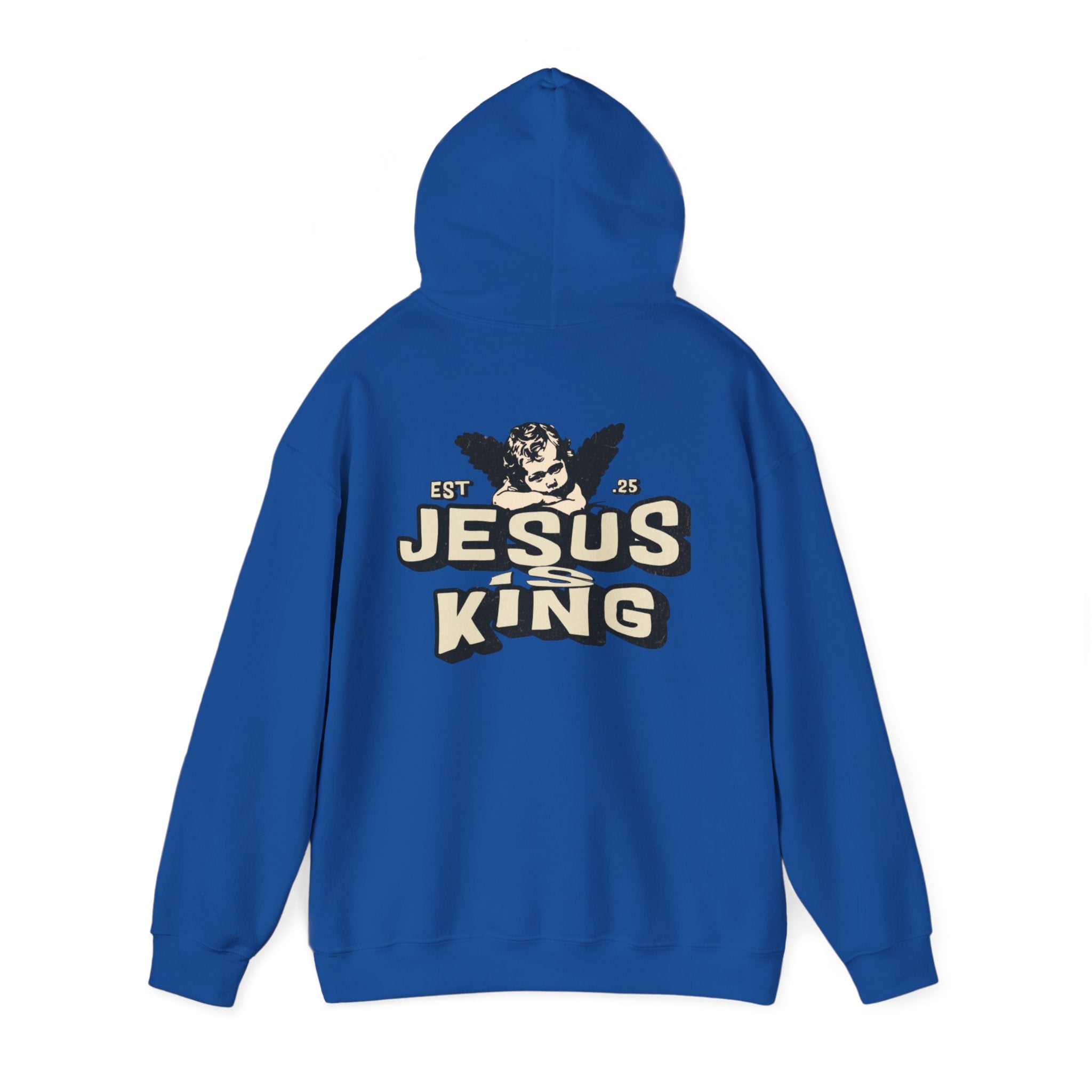 JESUS IS KING Motivational Hooded Sweatshirt