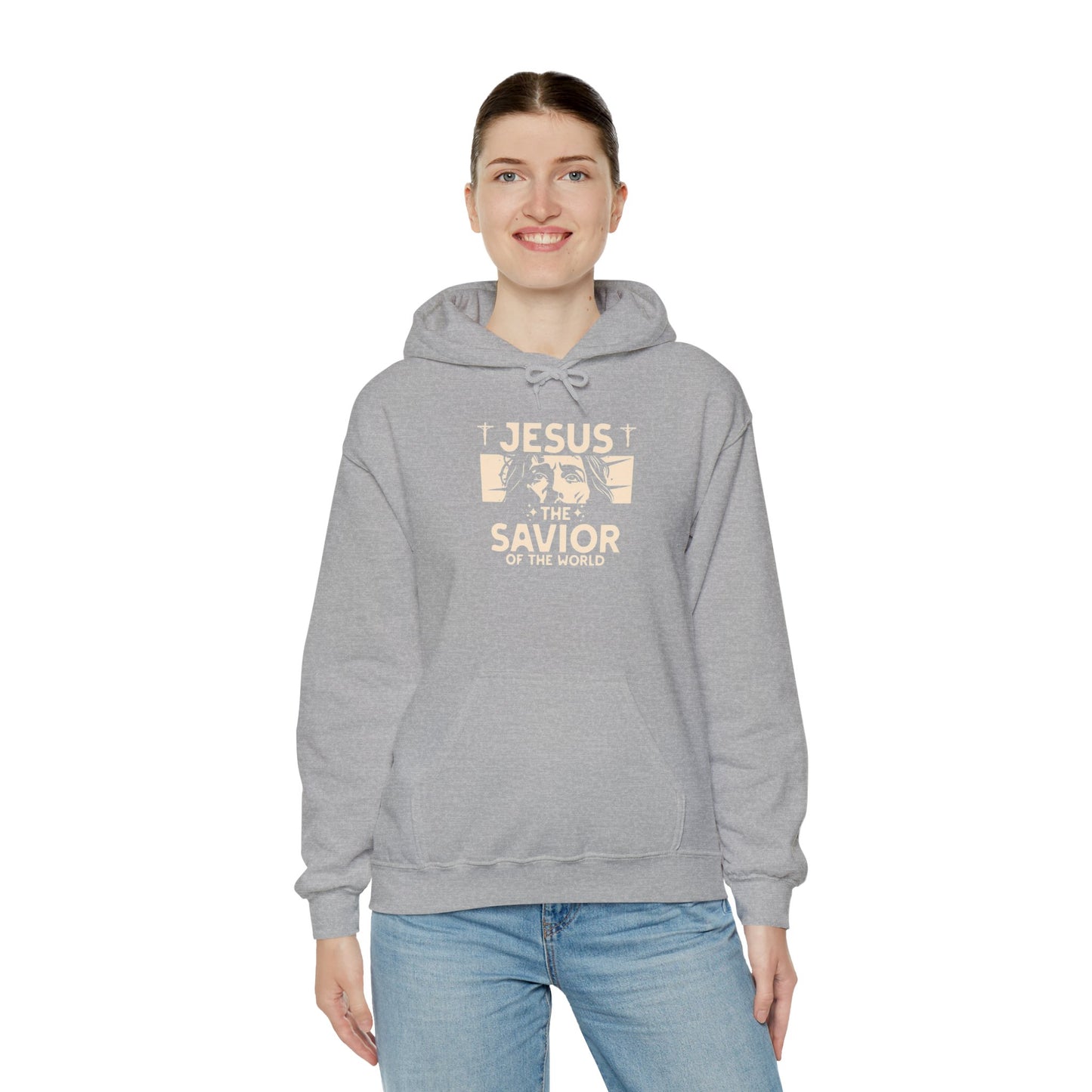 JESUS SAVIOR  Motivational Hooded Sweatshirt