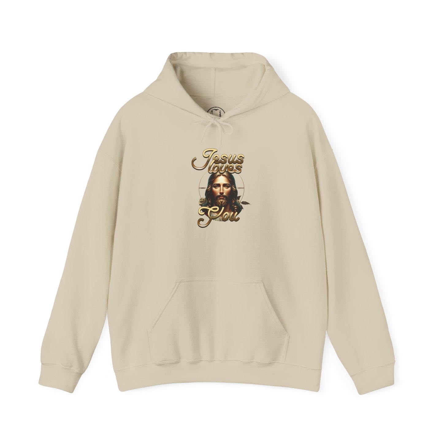 JESUS LOVES YOU Motivational Hooded Sweatshirt