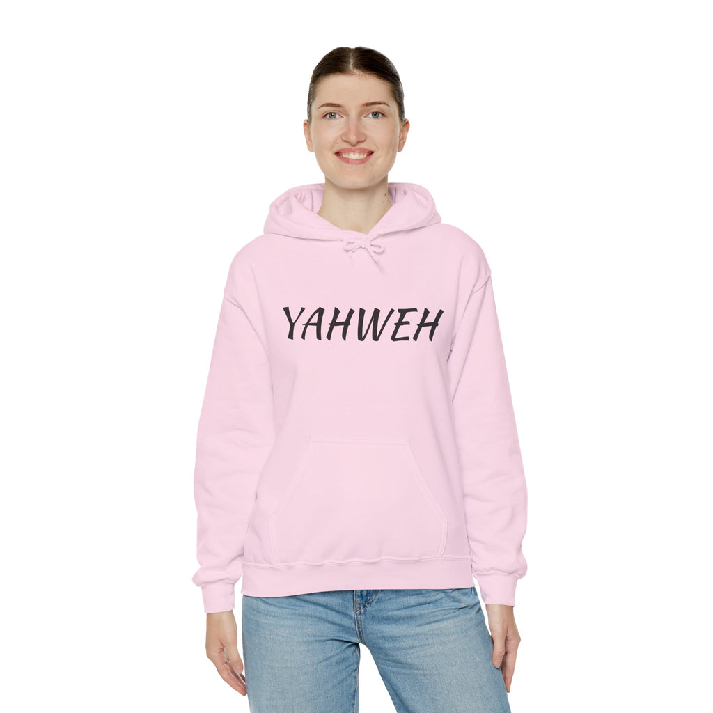 YAHWEH Unisex Heavy Blend™ Hooded Sweatshirt, Cozy Faith Hoodie, Casual Spiritual Sweatshirt, Gift for Believers, Religious Apparel